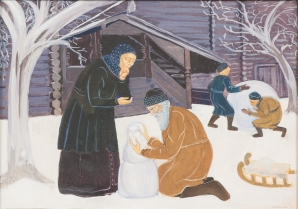 Иллюстрация к народной сказке «Снегурочка», Оболенская Юлия Леонидовна